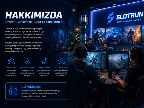 Slotrun platform ekibi ve değerleri hakkında görsel